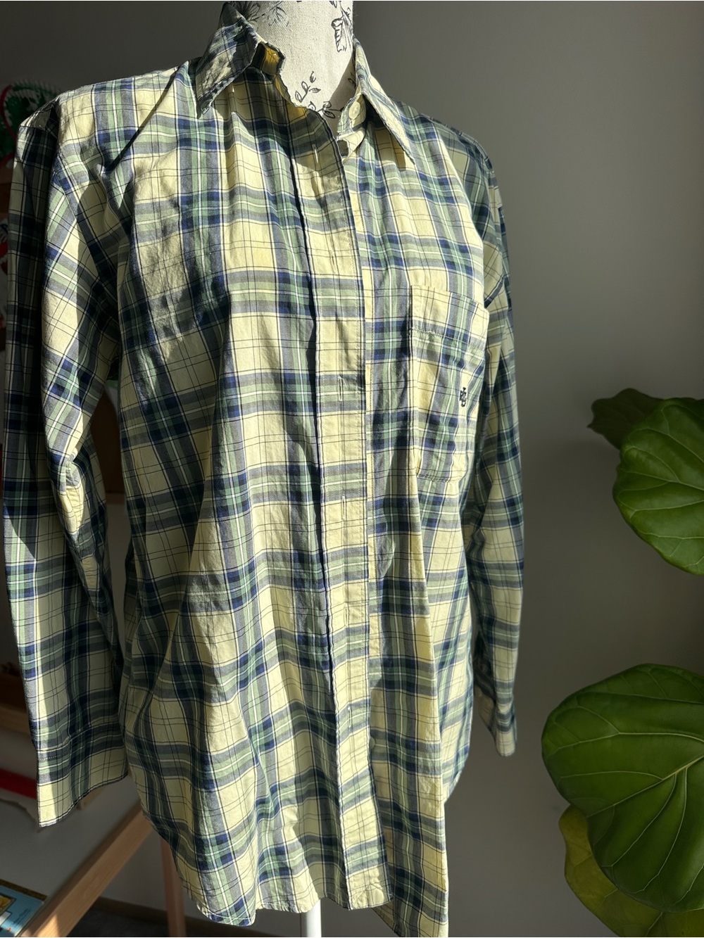Lauren Ralph Lauren Plaid Button Down Shirt Cotton Size 6